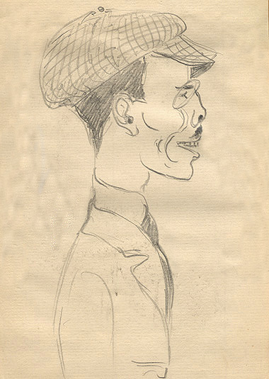 Perfil de hombre delgado