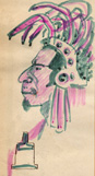 Perfil  de un gobernante azteca