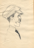 Perfil de hombre delgado