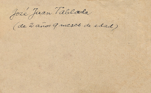 El nio Jos Juan Tablada (Reverso)