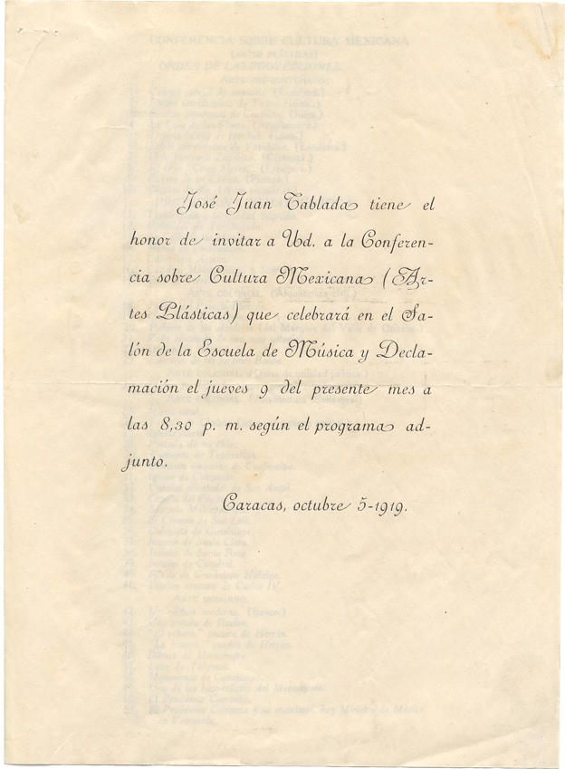 Portada de la invitación