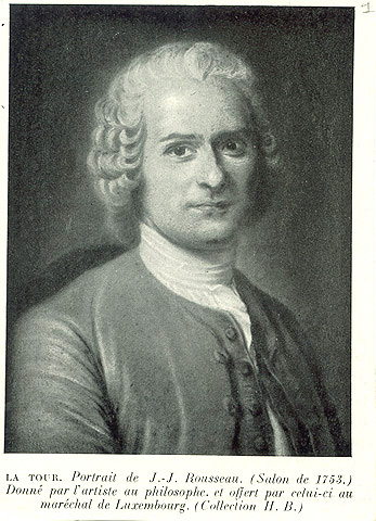 Retrato de Rousseau por La Tour