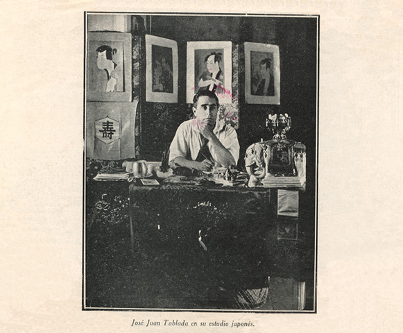 Jos Juan Tablada en su estudio japons