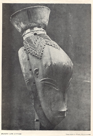 Masque Cte d'Ivoire. Collection Paul Gillaume