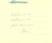 Detalle de la catacumba del Carmen (Reverso)