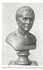 Busto en terracota de Rousseau por Houdon
