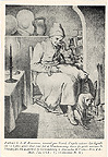 Retrato de Rousseau por Houel