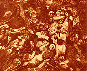 Escena de la Pasin de Cristo (en sepia)