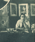 Jos Juan Tablada en el estudio de su residencia en Bogot